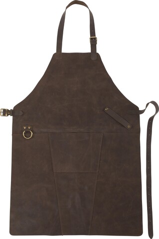 Schürze Nori | Leder – Braun bedrucken, Art.-Nr. 011999999_8066