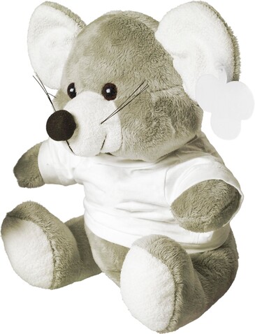 Plüsch-Maus Lia – Grau bedrucken, Art.-Nr. 003999999_8091 Plüsch-Maus Lia – Grau bedrucken, Art.-Nr. 003999999_8091