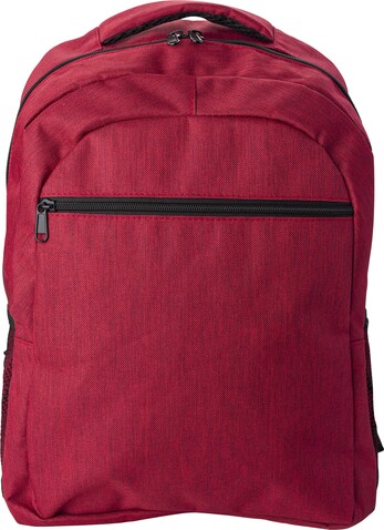 Polyester (600D) Rucksack Glynn – Rot bedrucken, Art.-Nr. 008999999_818450