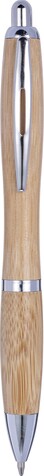 Kugelschreiber Carson | Bambus | Silberdetails – Braun bedrucken, Art.-Nr. 011999999_8524