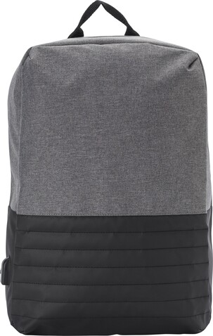 Rucksack Asim | Diebstahlsicher | Laptop 15" | 11,5 l – Schwarz bedrucken, Art.-Nr. 001999999_8552