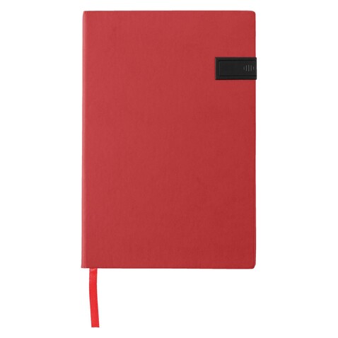 Notizbuch mit USB-Stick Lex | A5 | Liniert – Rot bedrucken, Art.-Nr. 008999040_8582 Notizbuch mit USB-Stick Lex | A5 | Liniert – Rot bedrucken, Art.-Nr. 008999040_8582