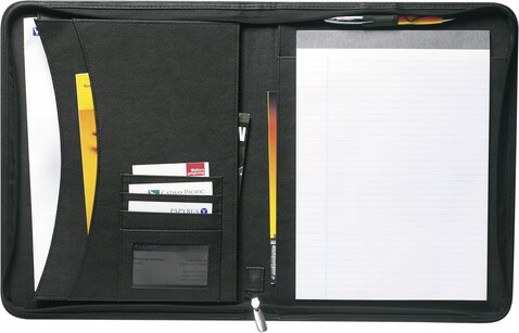 Mappe Josie | Gebundenes Leder | A4 – Schwarz bedrucken, Art.-Nr. 001999999_8617 Mappe Josie | Gebundenes Leder | A4 – Schwarz bedrucken, Art.-Nr. 001999999_8617