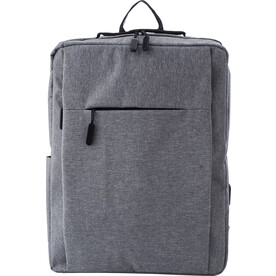 Laptop-Rucksack Carlito | 300D | 15 Zoll – Grau bedrucken, Art.-Nr. 003999999_864735