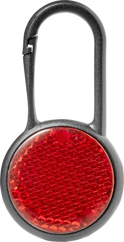 Sicherheitsleuchte Zuri | Kunststoff | Karabiner – Rot bedrucken, Art.-Nr. 008999999_8755