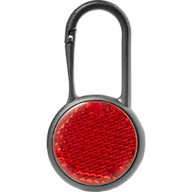 Sicherheitsleuchte Zuri | Kunststoff | Karabiner – Rot bedrucken, Art.-Nr. 008999999_8755