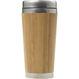 Reisebecher Sabine | Bambus und Edelstahl | 400 ml – Braun bedrucken, Art.-Nr. 011999999_8947