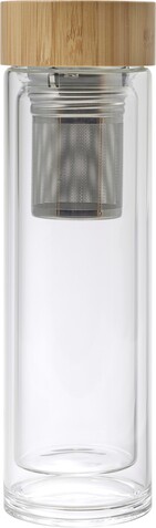 Doppelwandige Glasflasche Vicente – Braun bedrucken, Art.-Nr. 011999999_9135 Doppelwandige Glasflasche Vicente – Braun bedrucken, Art.-Nr. 011999999_9135