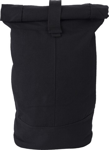 Rucksack Micah | Recycelt | Rolltop | 19 l – Schwarz bedrucken, Art.-Nr. 001999999_967429