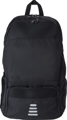 Rucksack Sebastian | Recycelt | Multifunktional | 38 l – Schwarz bedrucken, Art.-Nr. 001999999_970765