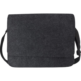 Laptoptasche Layla | Recycelter Filz | 15 Zoll | Klettverschluss – dunkelgrau bedrucken, Art.-Nr. 491999999_970953