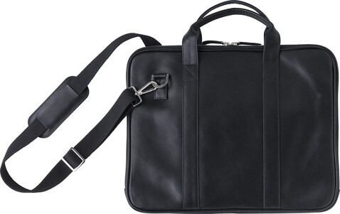 Laptoptasche Michael | Echtes Leder – Schwarz bedrucken, Art.-Nr. 001999999_971814