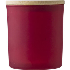 Glaskerze Lucas | Pflanzenwachs | 200 g – Rot bedrucken, Art.-Nr. 008999999_971833