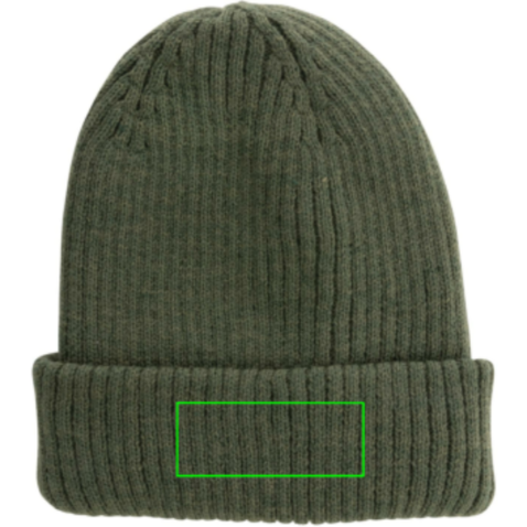Impact AWARE™ Polylana® doppelt gestrickte Mütze grün bedrucken, Art.-Nr. P453.397 Impact AWARE™ Polylana® doppelt gestrickte Mütze grün bedrucken, Art.-Nr. P453.397