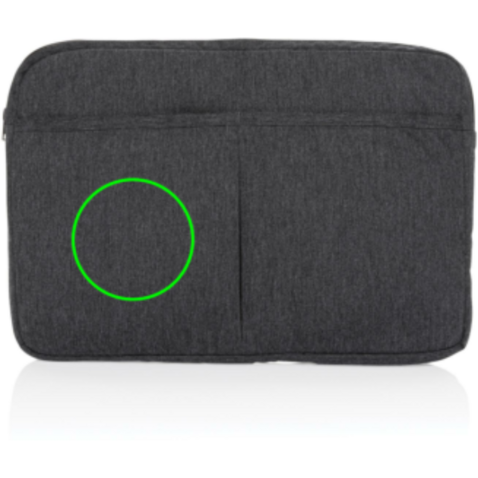 Laluka AWARE™ 15,6" Laptoptasche aus recycelter Baumwolle anthrazit bedrucken, Art.-Nr. P788.149