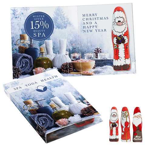 Süßes Briefchen, Mini Weihnachtsmann, Stand. bedrucken, Art.-Nr. 110786301