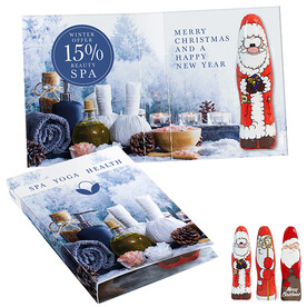 Süßes Briefchen, Mini Weihnachtsmann, Stand. bedrucken, Art.-Nr. 110786301