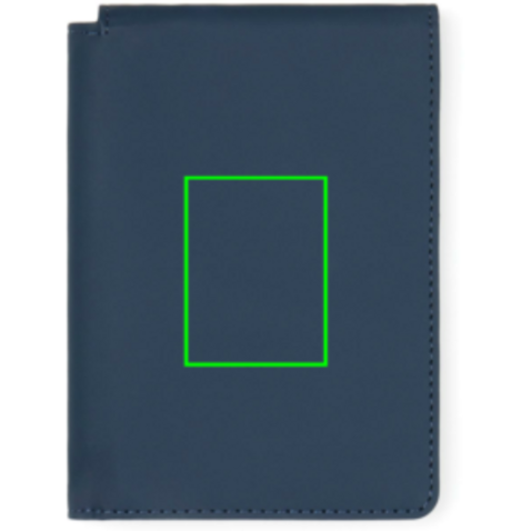 VINGA Baltimore RCS recycelte Polyester-RFID-Reisepasshülle navy blau bedrucken, Art.-Nr. V8200125 VINGA Baltimore RCS recycelte Polyester-RFID-Reisepasshülle navy blau bedrucken, Art.-Nr. V8200125