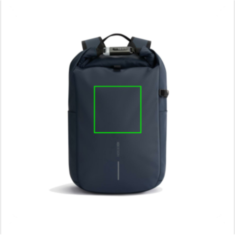 Urban wasserabweisender Anti-Diebstahl Rucksack navy blau, schwarz bedrucken, Art.-Nr. P706.2825 Urban wasserabweisender Anti-Diebstahl Rucksack navy blau, schwarz bedrucken, Art.-Nr. P706.2825