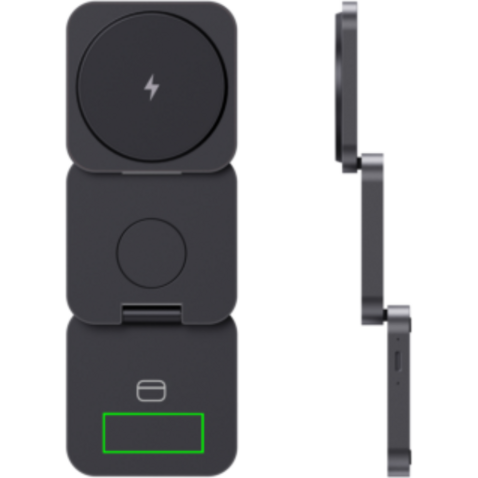 Terra faltbares 3-in-1 15W Charger aus RCS rec. Aluminium grau bedrucken, Art.-Nr. P308.6402 Terra faltbares 3-in-1 15W Charger aus RCS rec. Aluminium grau bedrucken, Art.-Nr. P308.6402
