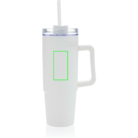 Tana Becher aus RCS recyceltem Kunststoff mit Griff 750ml weiß bedrucken, Art.-Nr. P437.103 Tana Becher aus RCS recyceltem Kunststoff mit Griff 750ml weiß bedrucken, Art.-Nr. P437.103