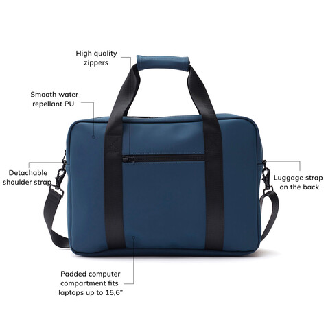 VINGA Baltimore Computertasche navy blau bedrucken, Art.-Nr. 500521