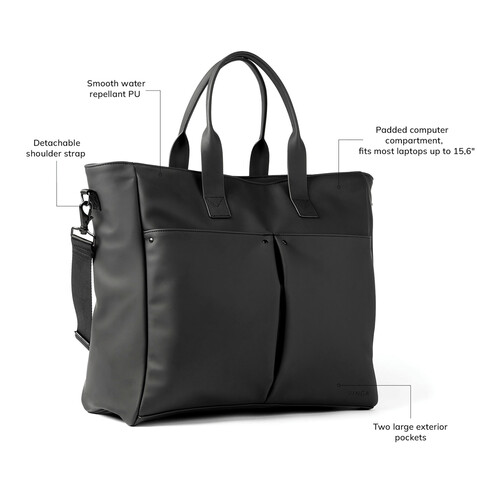 VINGA Baltimore Hybrid Office-Bag schwarz bedrucken, Art.-Nr. 501719