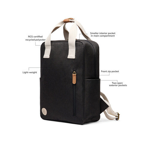 VINGA Sortino RCS Rucksack schwarz bedrucken, Art.-Nr. V7600101 VINGA Sortino RCS Rucksack schwarz bedrucken, Art.-Nr. V7600101