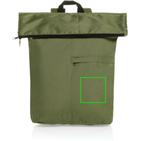 Dillon AWARE™ RPET faltbarer Lightweight-Rucksack grün bedrucken, Art.-Nr. P763.177 Dillon AWARE™ RPET faltbarer Lightweight-Rucksack grün bedrucken, Art.-Nr. P763.177