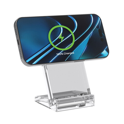 Magcharge 15W magnetischer Wireless-Charging-Stand transparent bedrucken, Art.-Nr. P309.0800 Magcharge 15W magnetischer Wireless-Charging-Stand transparent bedrucken, Art.-Nr. P309.0800