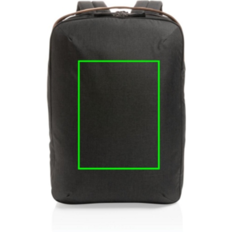 Impact AWARE™ 300D Two-Tone Deluxe 15.6" Laptop-Rucksack schwarz bedrucken, Art.-Nr. P762.911 Impact AWARE™ 300D Two-Tone Deluxe 15.6" Laptop-Rucksack schwarz bedrucken, Art.-Nr. P762.911