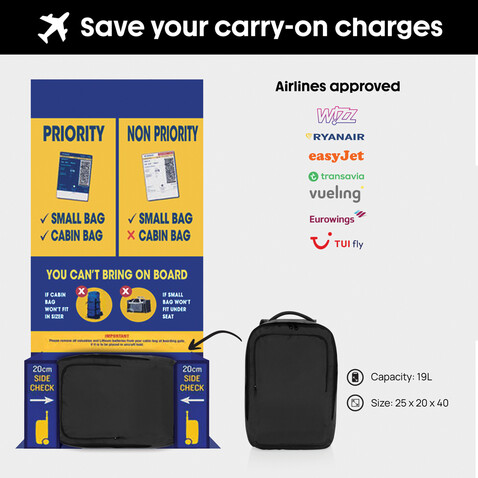 Ace Aware™ RPET Free On Board travel pack navy blau bedrucken, Art.-Nr. P763.4525 Ace Aware™ RPET Free On Board travel pack navy blau bedrucken, Art.-Nr. P763.4525