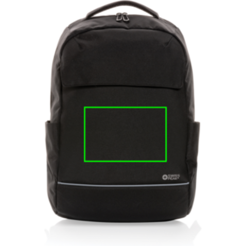 Swiss Peak Brooke AWARE™ 15,6" Laptop-Rucksack aus rPET schwarz bedrucken, Art.-Nr. P763.031 Swiss Peak Brooke AWARE™ 15,6" Laptop-Rucksack aus rPET schwarz bedrucken, Art.-Nr. P763.031