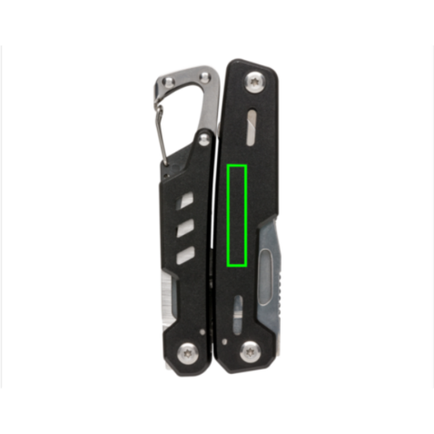 Solid Multitool mit Karabiner schwarz bedrucken, Art.-Nr. P221.331 Solid Multitool mit Karabiner schwarz bedrucken, Art.-Nr. P221.331