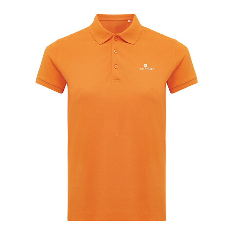 IQONIQ Yosemite Damen Piqué-Poloshirt aus rec. Baumwolle orange bedrucken, Art.-Nr. T4200.044.XXS