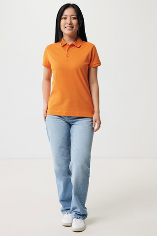 IQONIQ Yosemite Damen Piqué-Poloshirt aus rec. Baumwolle orange bedrucken, Art.-Nr. T4200.044.XXS