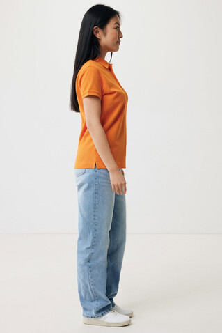 IQONIQ Yosemite Damen Piqué-Poloshirt aus rec. Baumwolle orange bedrucken, Art.-Nr. T4200.044.XXS