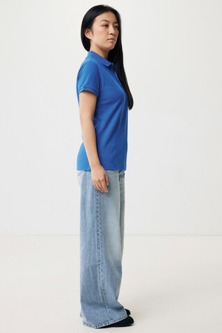 IQONIQ Yosemite Damen Piqué-Poloshirt aus rec. Baumwolle Königsblau bedrucken, Art.-Nr. T4200.025.M