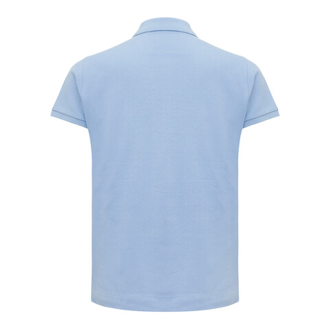 IQONIQ Yosemite Damen Piqué-Poloshirt aus rec. Baumwolle sky blue bedrucken, Art.-Nr. T4200.022.S
