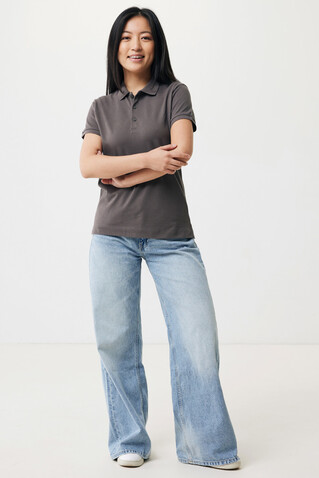IQONIQ Yosemite Damen Piqué-Poloshirt aus rec. Baumwolle anthrazit bedrucken, Art.-Nr. T4200.019.XS