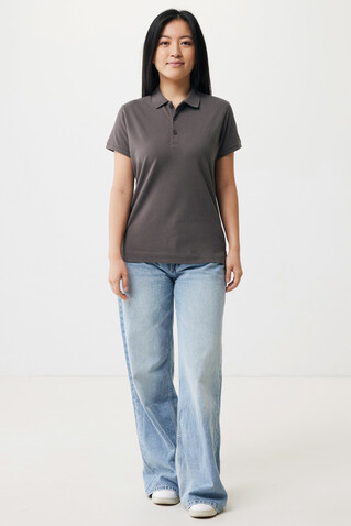 IQONIQ Yosemite Damen Piqué-Poloshirt aus rec. Baumwolle anthrazit bedrucken, Art.-Nr. T4200.019.XS