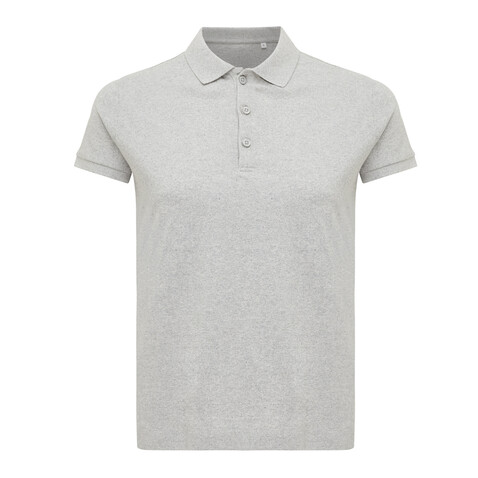 IQONIQ Yosemite Damen Piqué-Poloshirt aus rec. Baumwolle heather grey bedrucken, Art.-Nr. T4200.013.XXXL