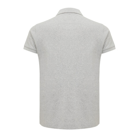 IQONIQ Yosemite Damen Piqué-Poloshirt aus rec. Baumwolle heather grey bedrucken, Art.-Nr. T4200.013.XXXL