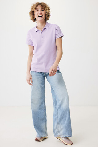 IQONIQ Yosemite Damen Piqué-Poloshirt aus rec. Baumwolle lavender bedrucken, Art.-Nr. T4200.011.S