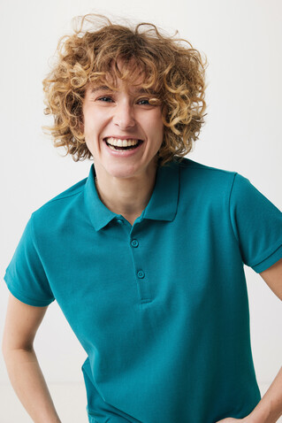 IQONIQ Yosemite Damen Piqué-Poloshirt aus rec. Baumwolle verdigris bedrucken, Art.-Nr. T4200.009.XS