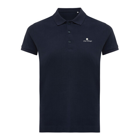 IQONIQ Yosemite Damen Piqué-Poloshirt aus rec. Baumwolle navy blau bedrucken, Art.-Nr. T4200.002.XXS
