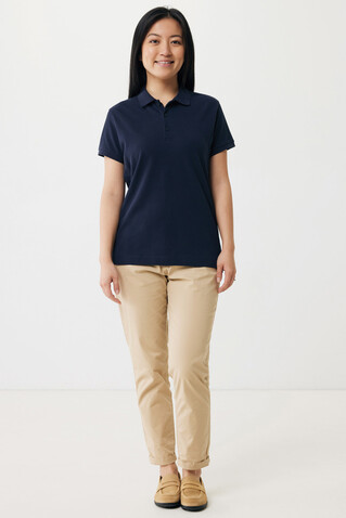 IQONIQ Yosemite Damen Piqué-Poloshirt aus rec. Baumwolle navy blau bedrucken, Art.-Nr. T4200.002.XXS