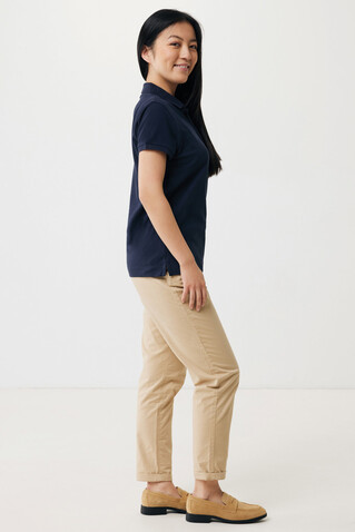 IQONIQ Yosemite Damen Piqué-Poloshirt aus rec. Baumwolle navy blau bedrucken, Art.-Nr. T4200.002.XXS