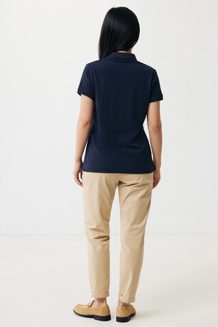 IQONIQ Yosemite Damen Piqué-Poloshirt aus rec. Baumwolle navy blau bedrucken, Art.-Nr. T4200.002.XXS