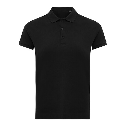 IQONIQ Yosemite Damen Piqué-Poloshirt aus rec. Baumwolle schwarz bedrucken, Art.-Nr. T4200.001.XS